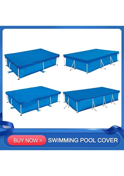 220X150 Stili Dikdörtgen Havuz Örtüsü Tente Güneş Yüzme Havuzu Koruma Örtüsü Kapalı Açık Havuz Aksesuarları Için Isı Yalıtım Filmi (Yurt Dışından)