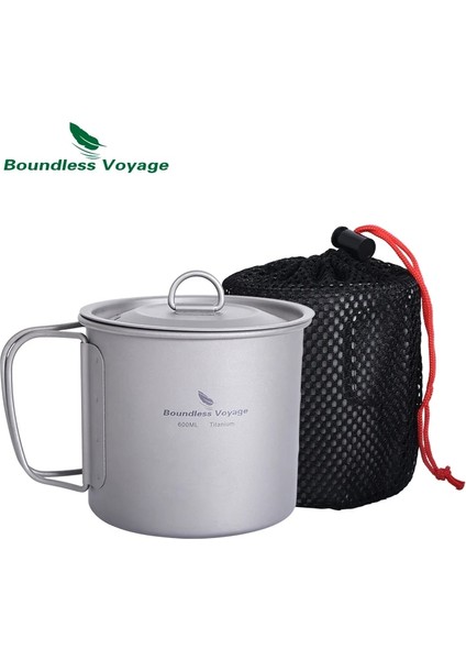 TI15141B Stili Sınırsız Yolculuk Titanyum Pot Titanyum Kupa Katlanır Saplı Açık Kamp Yürüyüş Sofra Takımı 300ML 600ML L (Yurt Dışından) fırsatları