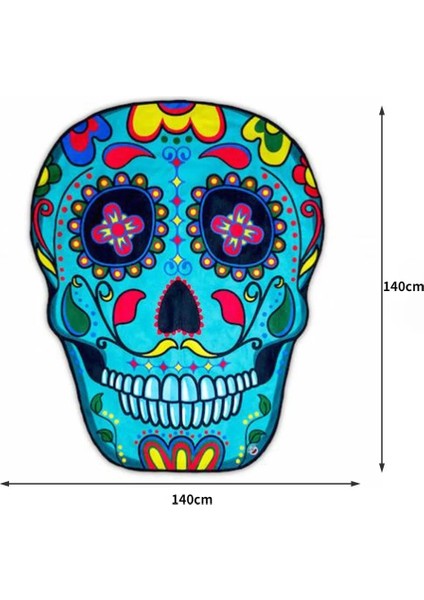 SKULL11 Stili Çok Işlevli Mateapple Donut Goblen Mat Plaj Battaniyesi Polyeater Beachportable Açık Kamp Ekipmanları (Yurt Dışından)