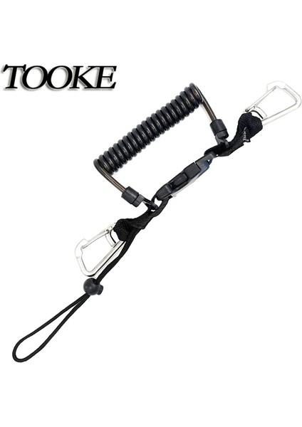 Siyah ve Ssbb Stili Tüplü Dalış Snappy Helezon Yaylar Kamera Ipi Spiral Sualtı Konut El Feneri Torch Için Halka Dalış ile (Yurt Dışından)