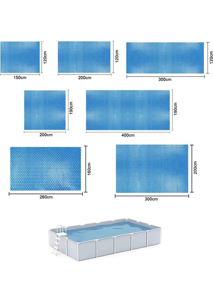 Stil B Çapı 122CM Stili Yüzme Havuzu Örtüsü Dikdörtgen Yuvarlak Güneş Yaz Su Geçirmez Havuz Küveti Toz Açık Pe Kabarcık Film Battaniye Aksesuarı Havuz Örtüsü (Yurt Dışından)