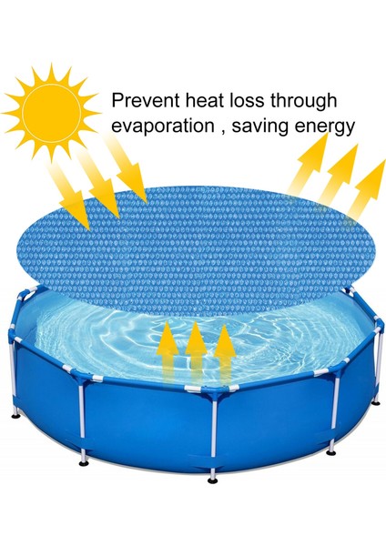 Stil B Çapı 122CM Stili Yüzme Havuzu Örtüsü Dikdörtgen Yuvarlak Güneş Yaz Su Geçirmez Havuz Küveti Toz Açık Pe Kabarcık Film Battaniye Aksesuarı Havuz Örtüsü (Yurt Dışından)