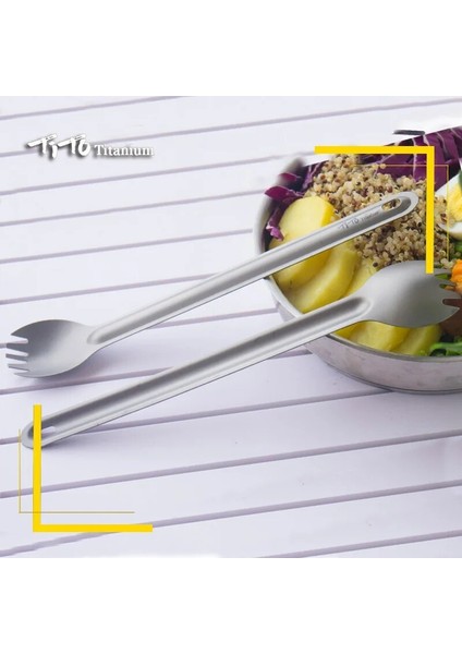 Sporkbag Tarzı Tito Titanyum Spork Kaşık Uzun Saplı Outdor Kamp Sofra Takımı Taşınabilir Ultra Hafif Pişirme Çevre Aksesuarları (Yurt Dışından) indirimleri