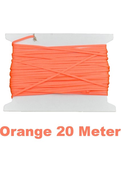 Turuncu 20 Metre Stili Polyester Düz Tüplü Dalış Reel Hattı Dalgıç Sualtı Parmak Makarası Makara Kordon Halatı Zıpkınla Balıkçılık Mızrak Mağarası Resif Halatı (Yurt Dışından)