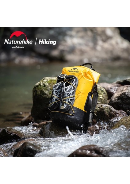 15L Siyah Stil Naturehike Dış Mekan Su Geçirmez Çanta Turizm Tek Omuz Eğik El Çantası Plaj Tatili Kuru ve Islak Ayırma Su Geçirmez Çanta (Yurt Dışından)