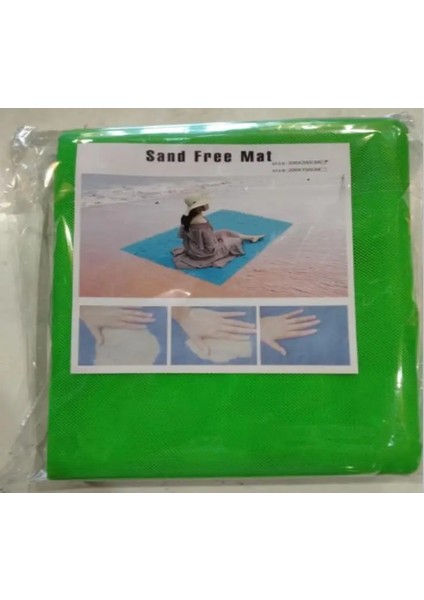 C Stili 200X200 cm Kumsuz Plaj Minderi, Su Geçirmez Polyester Sıkı Dokuma Yapı Açık Sihirli Battaniye, Kamp Malzemeleri (Yurt Dışından)