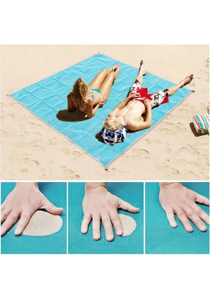 C Stili 200X200 cm Kumsuz Plaj Minderi, Su Geçirmez Polyester Sıkı Dokuma Yapı Açık Sihirli Battaniye, Kamp Malzemeleri (Yurt Dışından) fiyatları