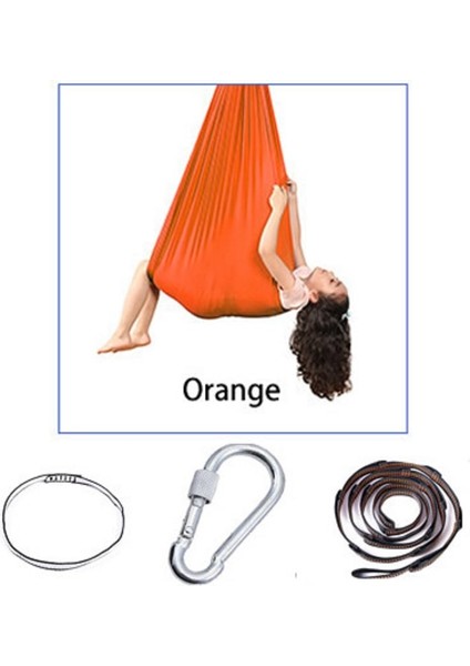 Turuncu Tarzı Tam Set Yoga Salıncak Hamak cm Açık Kapalı Salıncak Çok Işlevli Ev Asılı Salıncak Hamak Hava Yoga Hamak (Yurt Dışından)