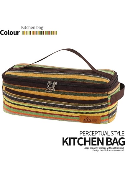 Ulusal Rüzgar Şerit Stili Açık Kamp Tencere Saklama Çantası Barbekü Sofra Seyahat Kozmetik Taşınabilir Yıkama Torbası Dolap Organizatörü Bagaj Kilitli Torbalar (Yurt Dışından)