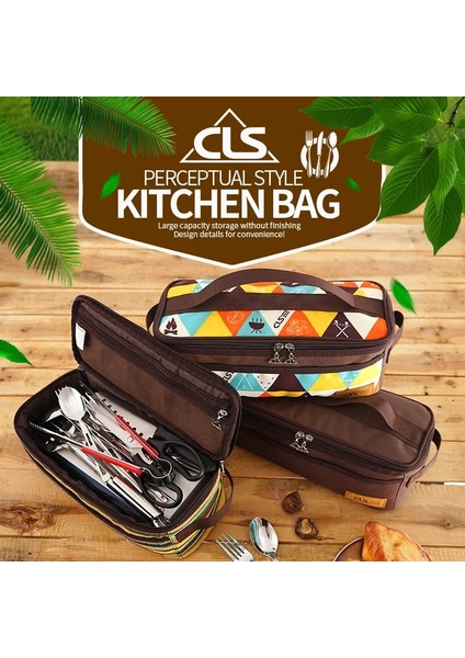 Ulusal Rüzgar Şerit Stili Açık Kamp Tencere Saklama Çantası Barbekü Sofra Seyahat Kozmetik Taşınabilir Yıkama Torbası Dolap Organizatörü Bagaj Kilitli Torbalar (Yurt Dışından) indirimleri