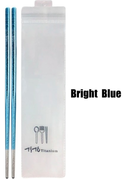 Mavi Stil Tito Pure Titanium Chopsticks Outdoor Tableware For Camping King Traveling Chopsticks Dinner Table Chopstick (Yurt Dışından)