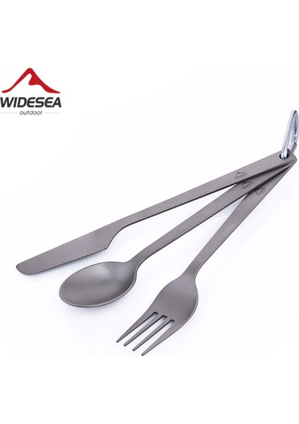 Widesea Titanyum Kaşık Çatal Bıçak Seti 50G Kamp Sofra Ultralight Seyahat Turist Açık Tencere Dişli Ekipmanları (Yurt Dışından)