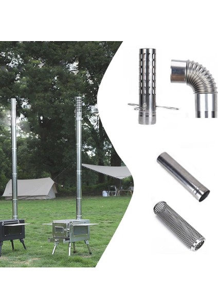 Çadır Sobası Jack B Tarzı Kamp Çadırı Odun Sobası Aksesuarları Taşınabilir Ultra Hafif Odun Sobası Baca Boruları Yürüyüş Pişirme Odun Sobası Aksesuarı (Yurt Dışından) fiyatları