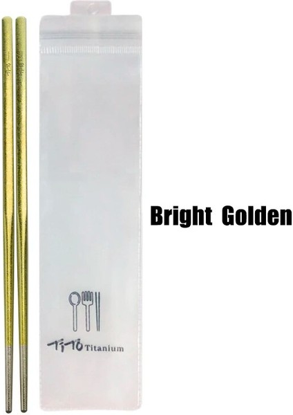 Sarı Stil Tito Pure Titanium Chopsticks Outdoor Tableware For Camping King Traveling Chopsticks Dinner Table Chopstick (Yurt Dışından)