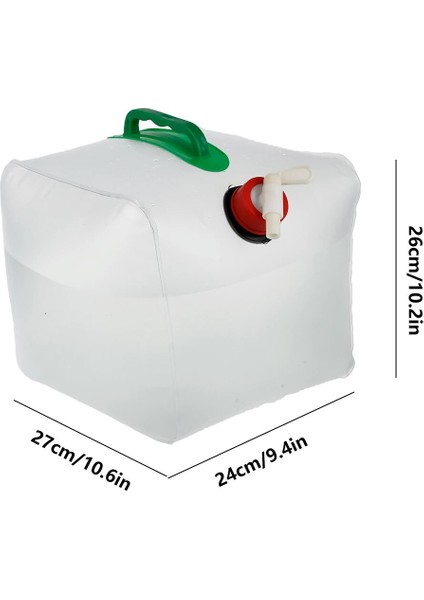 20L Tarzı L Musluklu Katlanabilir Kamp Su Bidonları Bpa Içermeyen Pvc Su Saklama Çantası Su Kovası Açık Yürüyüş Içme Suyu Deposu (Yurt Dışından)