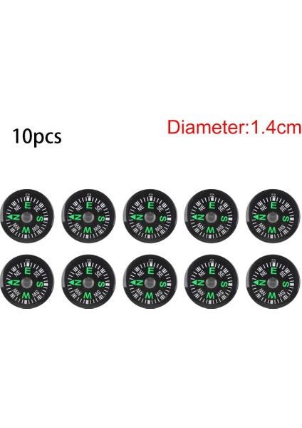 1.4cm Tarzı Ortable Mini Plastik Doğru Pusula Düğmesi Tasarımı Pratik Rehber Açık Hayatta Kalma Pusulaları Kamp Yürüyüş Aracı (Yurt Dışından)