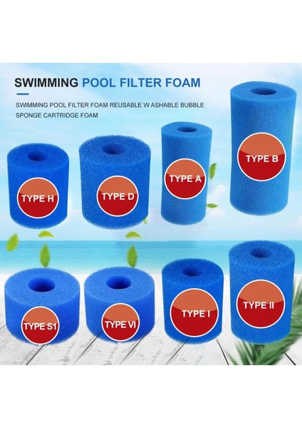 Bir Stil Yazın Wimming Havuz Köpüğü Temizleyici Yeniden Kullanılabilir Yıkanabilir Köpük Havuz Filtresine Uygun Sünger Jet Tipi Yüzme Filtresi Aksesuarı (Yurt Dışından) fiyatları