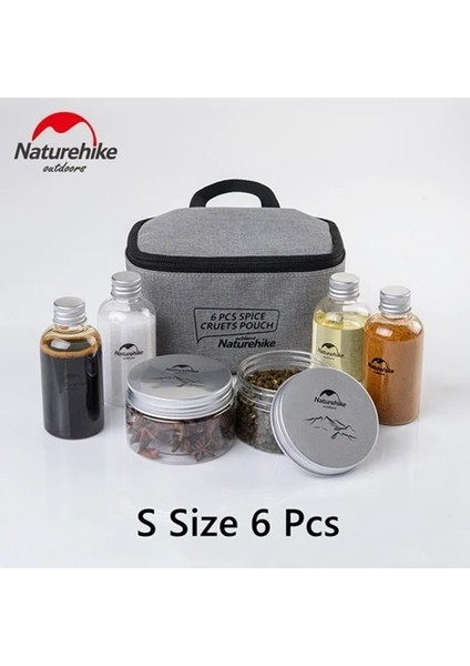 Chaoduo Shop 6 Adet Tarzı Naturehike Kamp Taşınabilir Baharat Şişeleri Baharat Kavanoz Kılıfı Çeşni Şişeleri Set Konteyner Barbekü Organizatör Açık (Yurt Dışından)