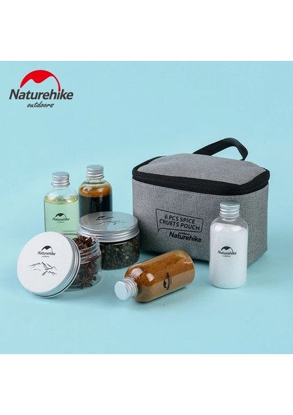 Chaoduo Shop 6 Adet Tarzı Naturehike Kamp Taşınabilir Baharat Şişeleri Baharat Kavanoz Kılıfı Çeşni Şişeleri Set Konteyner Barbekü Organizatör Açık (Yurt Dışından)