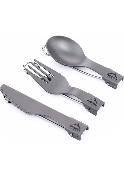 Katlanabilir Stil Widesea Titanyum Kaşık Çatal Bıçak Seti Ultralight Kamp Sofra Takımı Açık Pişirme Ekipmanları Çatal Bıçak Takımı Tencere Yürüyüş Trekking (Yurt Dışından) modelleri