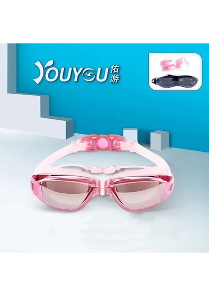 Kırmızı Stil Diğer Optik Yüzme Gözlüğü Erkek Kadın Miyopi Havuzu Kulak Tıkacı Profesyonel Su Geçirmez Banyo Gözlük Reçete Yetişkin Dalış Gözlükleri (Yurt Dışından)