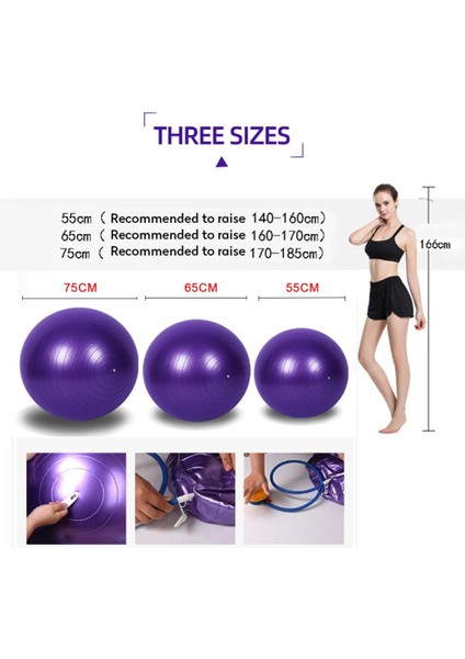 25CM Pembe Tarzı 25CMCMCMCM Denge Yoga Topu Egzersiz Ev Fitness Topu Yoga Pilates Eğitimi Spor Ekipmanları Kadın Için (Yurt Dışından)