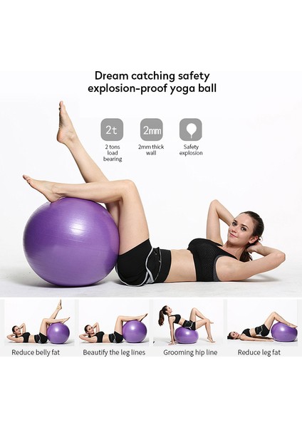 55CM Pembe Tarzı Denge Bal Pvc Fitness Topları Yoga Topu Kalınlaşmış Patlamaya Dayanıklı Egzersiz Home Gym Pilates (Yurt Dışından) fiyatları