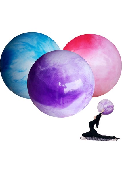 65CM C-Mor Tarzı Yoga Topları Daha Kalın Bulutlar Renkli Pilates Fitness Salonu Dengesi Fitball Egzersiz Egzersiz Topu 55CM 65CM 75CM (Yurt Dışından) fiyatları