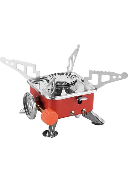 Kırmızı Stil Adaptör Gaz Kamp Katlanabilir Pişirme Sobası Açık Hayatta Kalma Taşınabilir Gaz Sobası Seyahat Barbekü Gaz Ocağı Yakıcı (Yurt Dışından)