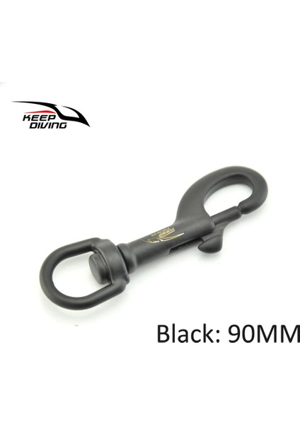 1 Adet 90MM Siyah Stil Tutun Dalış Paslanmaz Çelik Cıvata Yaylı Kanca Klip Dalış Kancası Bcd Aksesuarları Dalış Ekipmanı (Yurt Dışından)
