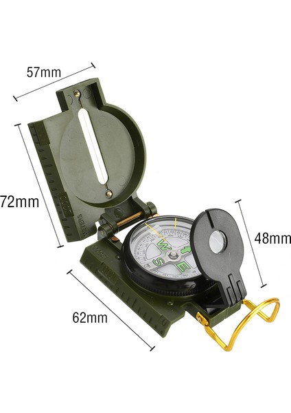 Çok Işlevli Taşınabilir Katlanır Lens Pusula Askeri Tekne Panosu Navigasyon Pusula Dash Mount Açık Kamp Yürüyüş Surviva (Yurt Dışından) fırsatları