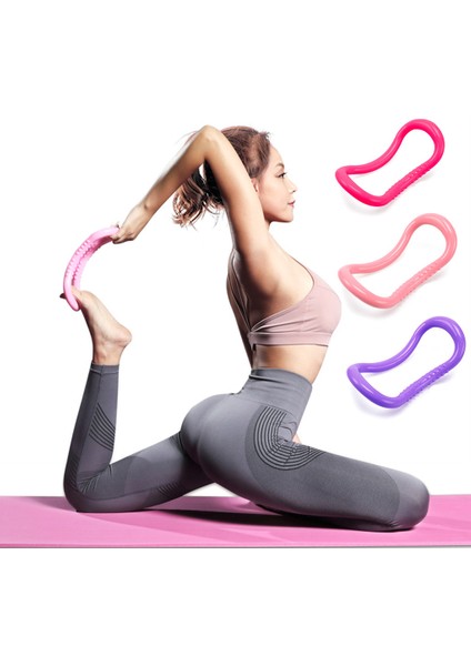 Pembe Tarzı Yoga Çember Ekipmanları Yoga Halka Pilates Egzersiz Halkası Döngü Bel Omuz Şekli Pilates Vücut Geliştirme Evde Eğitim Aksesuarı (Yurt Dışından)
