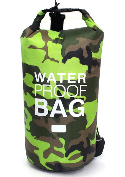 Yeşil Stil 20L Pvc Su Geçirmez Kuru Çanta 5l 10L 20L 30L Camo Açık Dalış Katlanabilir Erkek Kadın Plaj Yüzme Çantası Rafting Nehir Okyanus Sırt Çantası Yeni (Yurt Dışından)