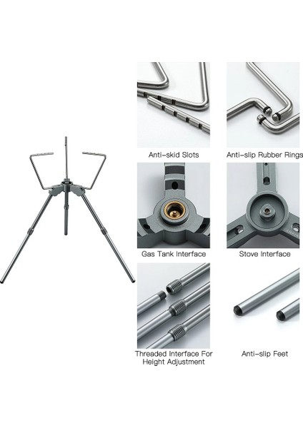 5 Z04 Stilini Ayarla Taşınabilir Soba Rafı Kamp Sobası Standı Braketi Tutucu Soba Desteği Sırt Çantasıyla Kamp Yapmak Için Kamp Balıkçılığı Barbekü Garde (Yurt Dışından) fırsatları