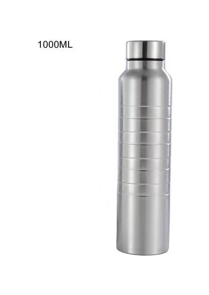 1000ML Tarzı ml Haddelenmiş Iplik Paslanmaz Çelik Büyük Kapasiteli Taşınabilir Su Şişesi (Yurt Dışından)
