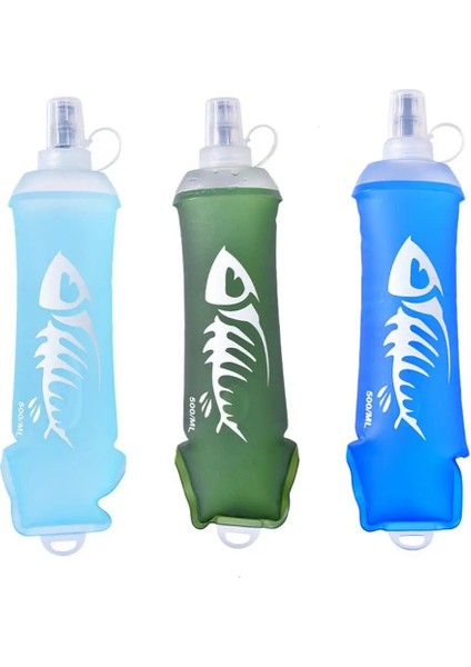 Siyah Stil 500ML Soft Flask Folding Collapsible Water Bottle Bag Tpu Free For Outdoor Travel Running Hydration Pack Waist Vest Water Bags (Yurt Dışından) modelleri