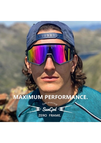 C2 Stili C2 Sungod Vulcaycling Güneş Gözlüğü Açık Hava Sporları Unisex Maraton Mtb Dağ Bisikleti Yol Bisikleti Polarize Gözlük 3 Lens Seti (Yurt Dışından)