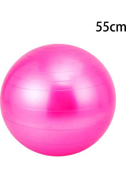 Pembe 55CM Tarzı Yoga Topu Pilates Denge Topu Spor Salonu Ev Eğitimi Fitness Topu Yatıştırıcı Masaj Topu 55CM 65CM 75CM (Yurt Dışından)
