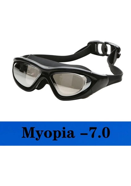 Siyah Miyopi -7.0 Tarzı Miyopi Yüzme Gözlükleri Büyük Çerçeve Profesyonel Yüzme Gözlükleri Buğu Önleyici Arena Diyoptri Yüzme Gözlükleri Natacion Su Bardakları (Yurt Dışından)
