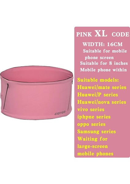 Pembe Xl Kod Stili Çok Fonksiyonlu Koşu Çantası Görünmez Cep Telefonu Çantası Erkekler Için Wites Cep Telefonu Spor Kemeri Kadınlar Için Seyahat Spor Salonu Kemeri (Yurt Dışından)