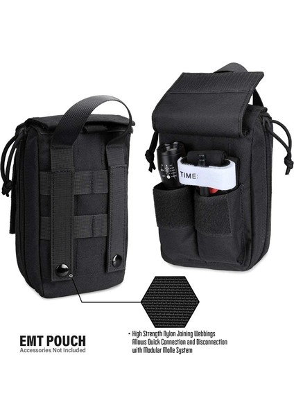 Type4 Siyah Stil Taktik Molle Ilk Yardım Seti Tıbbi Çanta Edc Kılıfı Acil Kamp Survival Alet Çantası Paketi Açık El Feneri Turnike Kılıfı (Yurt Dışından) fırsatları