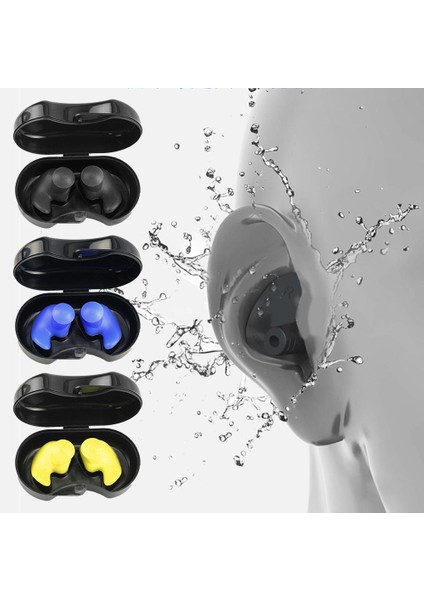 Siyah Stil Yumuşak Kulak Tıkaçları Silikon Su Geçirmez Kulak Tıkacı Toz Geçirmez Kulak Çevresel Spor Fişleri Dalış Su Sporları Yüzme Havuzu Aksesuarları (Yurt Dışından) fiyatları
