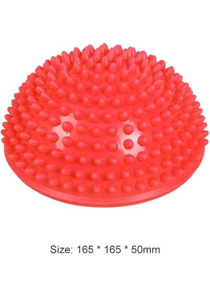 Kırmızı Stil Yoga Yarım Küre Eğitmeni Dengeleme Topu Şişme Yarım Küre Yoga Topları Masaj Egzersizleri Spor Salonu Pilates Fitness Fitball Kauçuk (Yurt Dışından)
