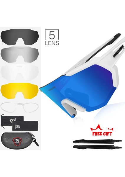 Siyah Kırmızı-5 Stili Beyaz-5 Queshark Kadın Erkek Fotokromik Polarize Bisiklet Güneş Gözlüğü Spor Mtb Bisiklet Gözlük Sürme Yol Bisikleti Gözlük Gözlük QE42 (Yurt Dışından)