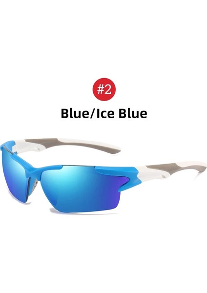 2 Mavi Buz Mavisi Stili Erkekler Ayna Kırmızı Güneş Gözlüğü Siyah Çerçeve Spor Gözlükleri Kadın Bisiklete Binme 0 Unisex Bisiklet Binme Güneş Gözlükleri Güneş Gözlüğü (Yurt Dışından)