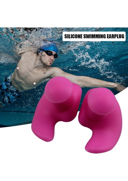 Pembe Tarzı 1 Çift Dalış Yüzme Yumuşak Su Geçirmez Kulak Tıkaçları Yeniden Kullanılabilir Hijyen Silikon Su Sporları Kulak Tıkaçları Rahat Giyen (Yurt Dışından)