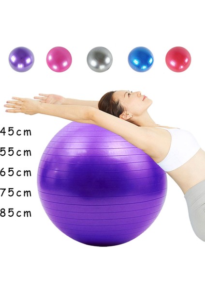 55CM Gri Stil Denge Bal Pvc Fitness Topları Yoga Topu Kalınlaşmış Patlamaya Dayanıklı Egzersiz Home Gym Pilates (Yurt Dışından) modelleri