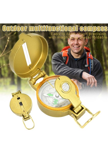 Sarı Stil Kaşif Kamp Yürüyüşü Için Yeni Profesyonel Mühendis Yönlü Pusula (Yurt Dışından)