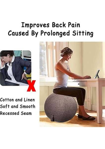 Mor Baz Stili Oturan Top Sandalye Pilates Egzersiz Yoga Topu Kendinden Ayakta Duran Ergonomik Duruş Tutacaklı ve Pompalı Denge Topunu Etkinleştirme (Yurt Dışından) indirimleri