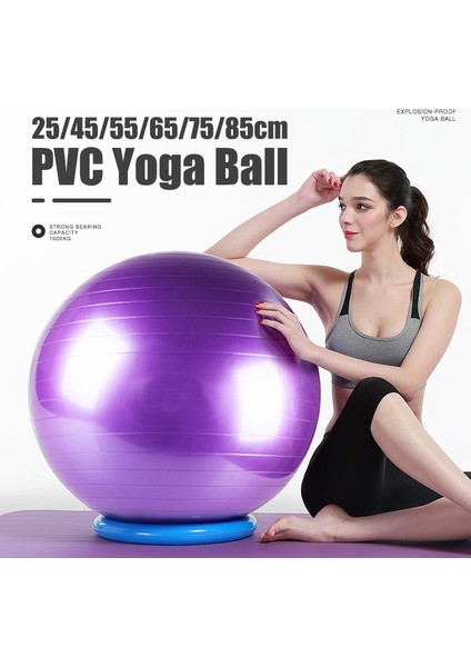 65CM Şerit Stili Patlamaya Dayanıklı Pvc Yoga Topu Egzersiz Için Kalınlaştırılmış Fitness Topları Home Gym Pilates Ekipmanları Denge Topu 45CMCMCMCM (Yurt Dışından)
